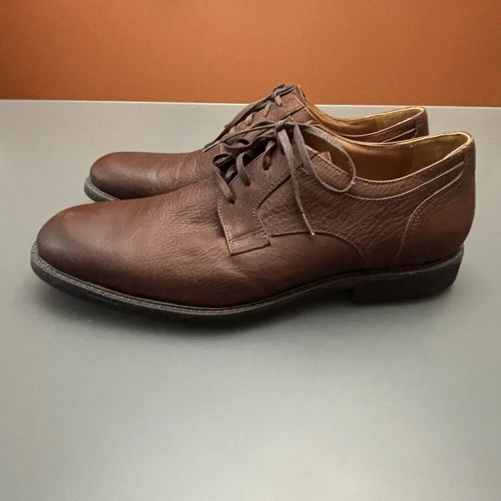 Johnson & Murphy XC4 Stanton Mens Shoes 10M Lace-up Sheepskin Brown Dual Width